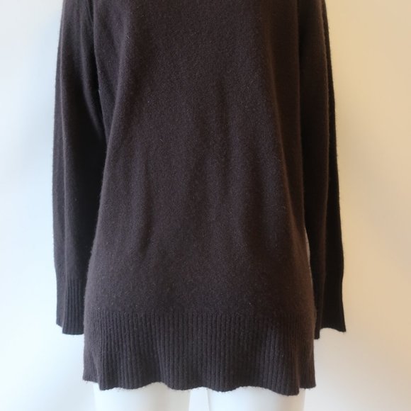 WOMENS SAKS FIFTH AVENUE BLACK LABEL BROWN PULLOVER CASHMERE SWEATER XL * - Picture 9 of 14